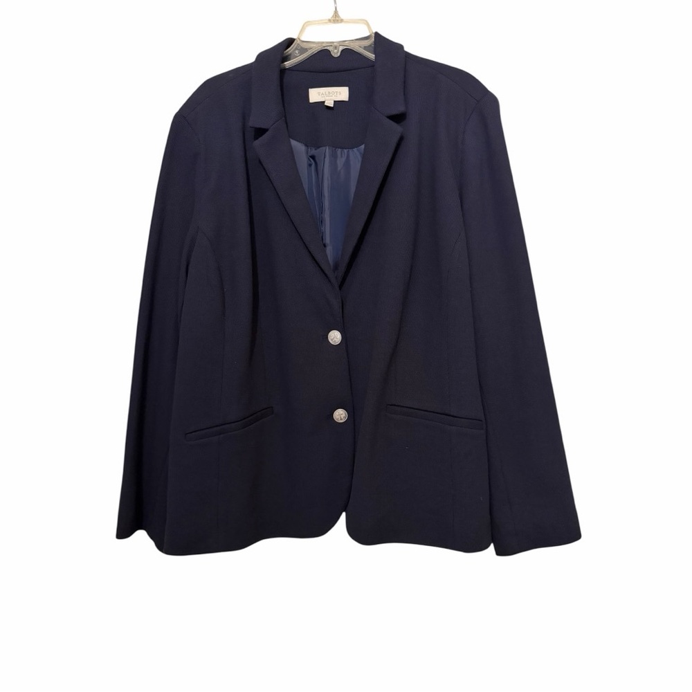 Talbots Navy Women's Cotton Blazer Jacket